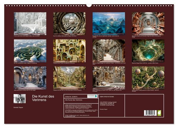 Produktbild: Die Kunst des Verirrens (Wandkalender 2026 DIN A2 quer), CALVENDO Monatskalender