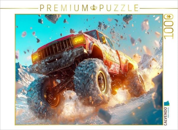 Produktbild: CALVENDO Puzzle Ein Motiv aus dem Kalender Die Macht der Monstertrucks | 1000 Teile Lege-Gr&ouml;&szlig;e 64x48cm Foto-Puzzle f&uuml;r gl&uuml;ckliche Stunden