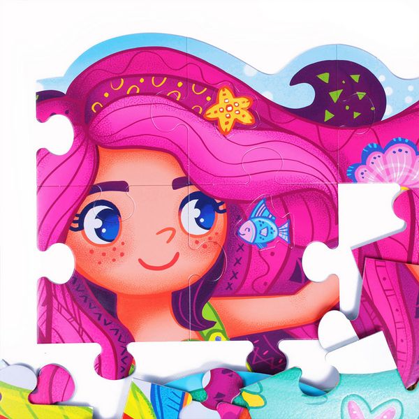 Produktbild: Puzzle Roter K&auml;fer Bodenpuzzle Meerjungfrau RK7010-02