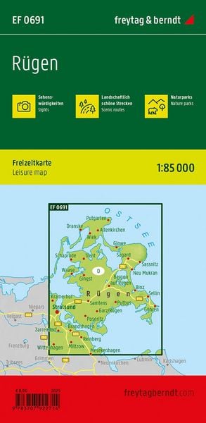 Produktbild: Freytag & berndt Freizeitkarte R&uuml;gen 1:85.000