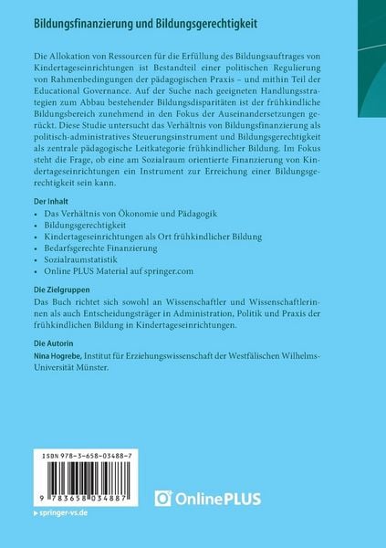 Produktbild: Bildungsfinanzierung und Bildungsgerechtigkeit