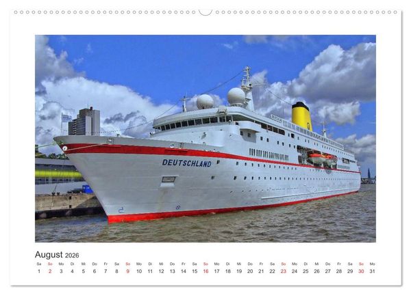 Produktbild: Kreuzfahrtschiffe Kurs Hamburg 2026 (hochwertiger Premium Wandkalender 2026 DIN A2 quer), Kunstdruck in Hochglanz