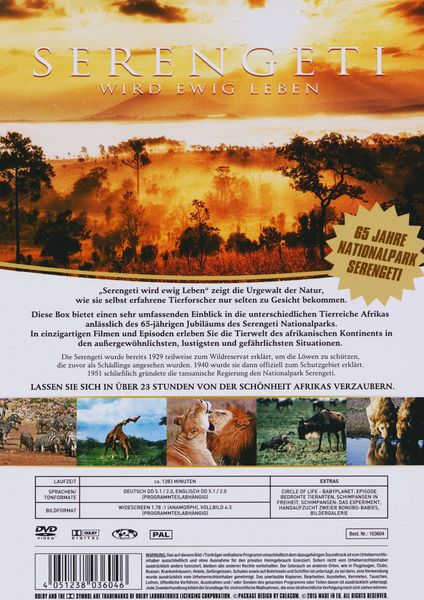 Produktbild: Serengeti wird ewig leben [8 DVDs]