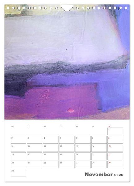 Produktbild: Farbliche Stille - Ein Jahr der inneren Ruhe mit abstrakten Farbspielen (Wandkalender 2026 DIN A4 hoch), CALVENDO Monatskalender