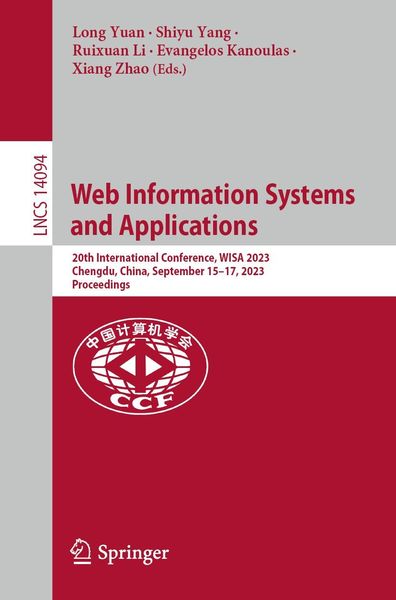 Produktbild: Web Information Systems and Applications