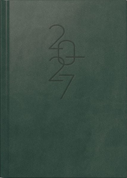 Produktbild: rido/id&eacute; 7026033017 Buchkalender Mod. Mentor 2027 A5, Kunstleder, dunkelgr&uuml;n