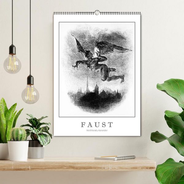 Produktbild: Faust - Weltliteraturkalender (Wandkalender 2026 DIN A2 hoch), CALVENDO Monatskalender