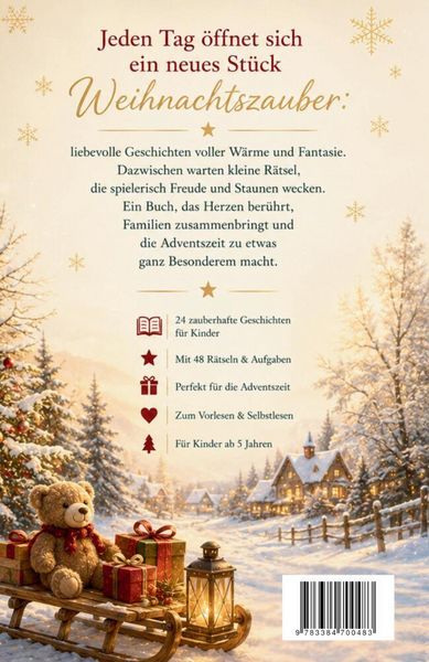 Produktbild: Adventskalender-Buch: Die 24 sch&ouml;nsten Weihnachtsgeschichten f&uuml;r Kinder