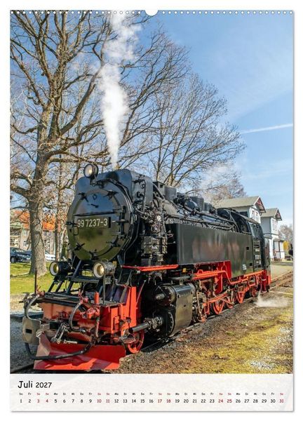 Produktbild: Mit der Dampflok durch den Harz (Wandkalender 2027 DIN A2 hoch), CALVENDO Monatskalender