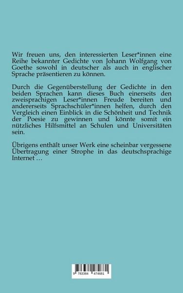 Produktbild: Johann Wolfgang von Goethe - Hier bin ich frei, hier darf ich's sein / Here am I free, here do I belong