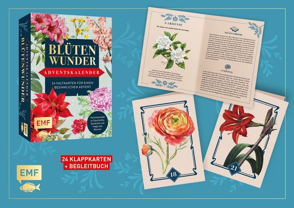 Produktbild: Adventskalender-Kartenset: Bl&uuml;tenwunder