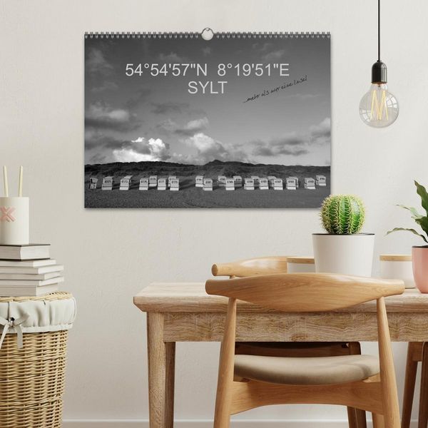 Produktbild: 54&deg;54'57"N 8&deg;19'51"E SYLT (Wandkalender 2026 DIN A3 quer), CALVENDO Monatskalender