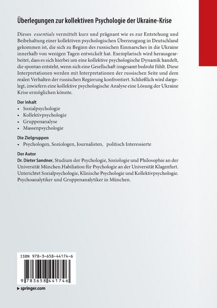 Produktbild: Überlegungen zur kollektiven Psychologie der Ukraine-Krise