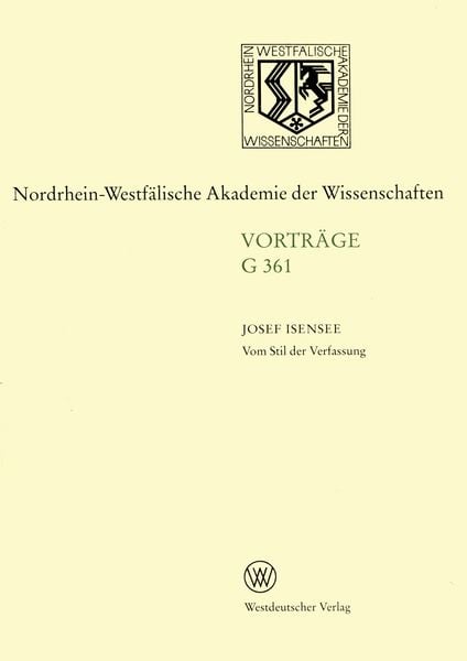 Produktbild: Vom Stil der Verfassung