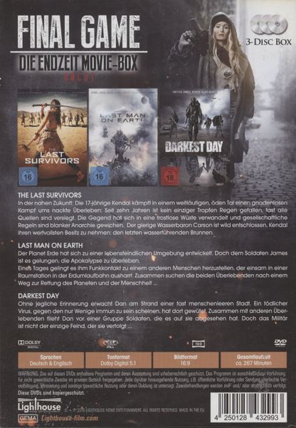 Produktbild: Final Game - Die Endzeit Movie-Box [3 DVDs]