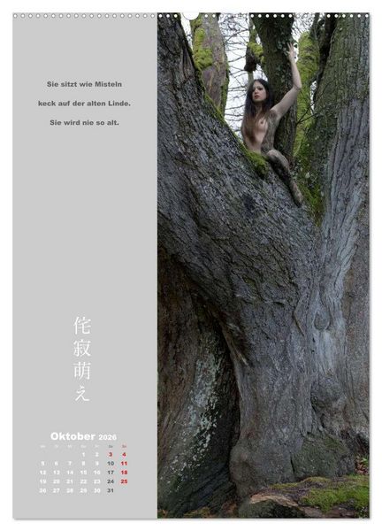 Produktbild: wabi sabi moe &mdash; bewundernswert verg&auml;nglich erotisch &mdash; Akt/Bodypainting (hochwertiger Premium Wandkalender 2026 DIN A2 hoch), Kunstdruck in Hochglanz