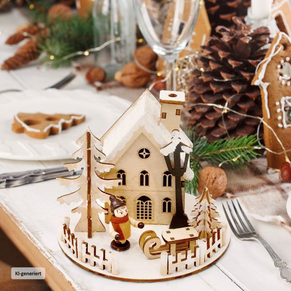 Produktbild: HTI-Living LED Weihnachtsdeko Schlittenjunge LED Weihnachtsdeko Schlittenjunge