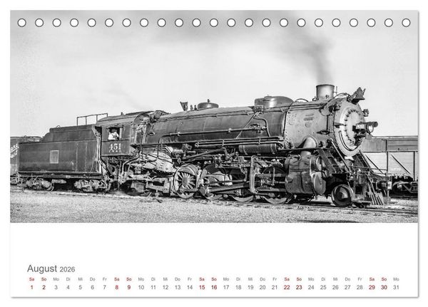 Produktbild: US-Dampflokomotiven (Tischkalender 2026 DIN A5 quer), CALVENDO Monatskalender