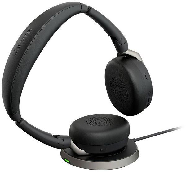 Produktbild: Jabra Evolve2 65 Flex Link380a MS + Ladepad On Ear Headset Bluetooth&reg; Stereo Schwarz Noise Cancelling Headset