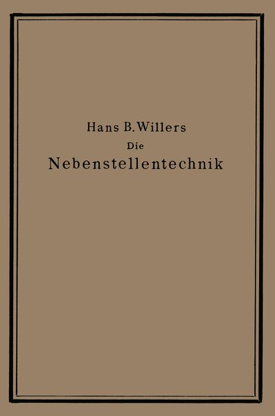 Produktbild: Die Nebenstellentechnik