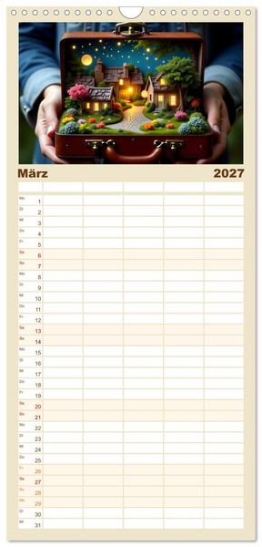 Produktbild: Familienplaner 2027 - Leben in einer Box mit 5 Spalten (Wandkalender, 21 x 45 cm) CALVENDO