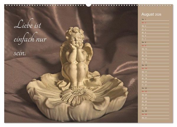 Produktbild: Engel - Die Worte der Liebe (hochwertiger Premium Wandkalender 2026 DIN A2 quer), Kunstdruck in Hochglanz