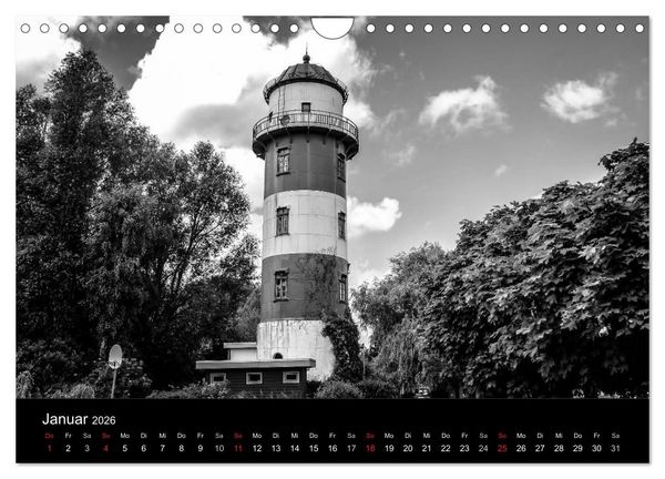 Produktbild: Bremerhaven - Blickpunkte Schwarzwei&szlig; (Wandkalender 2026 DIN A4 quer), CALVENDO Monatskalender