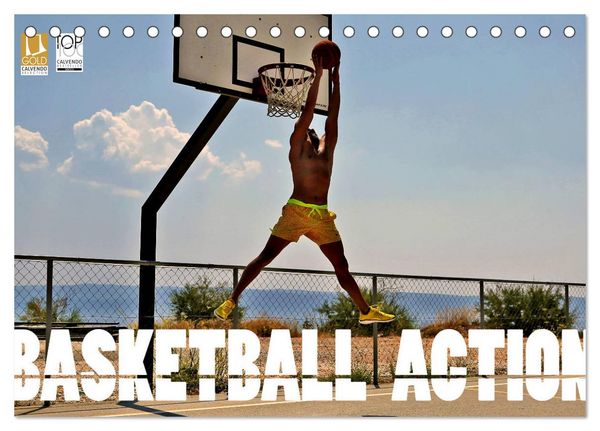Basketball Action (Tischkalender 2026 DIN A5 quer), CALVENDO Monatskalender