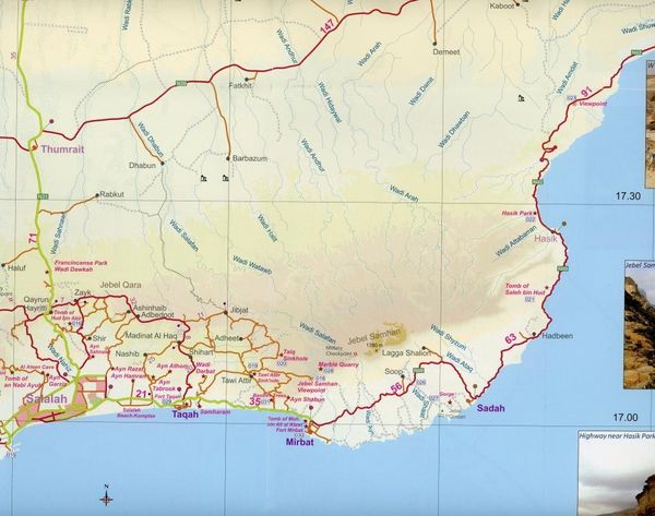 Produktbild: Oman: Dhofar Road Map