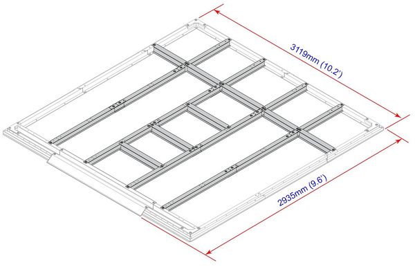 Produktbild: Bodenrahmen f&uuml;r Duramax 294 x 312