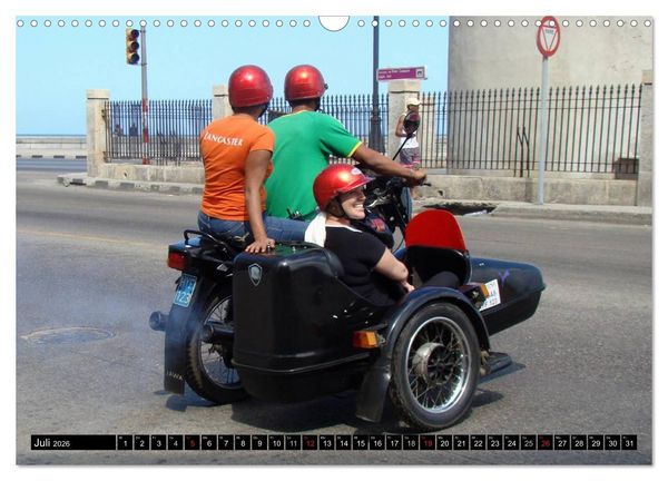 Produktbild: Motorrad-Gespanne in Kuba (Wandkalender 2026 DIN A3 quer), CALVENDO Monatskalender