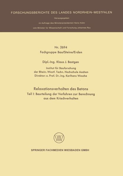Produktbild: Relaxationsverhalten des Betons