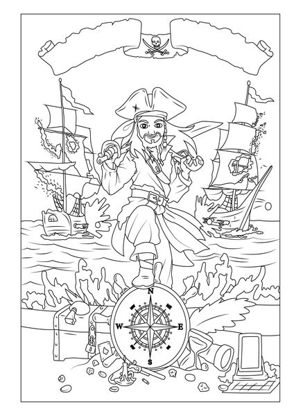 Produktbild: Piraten Malbuch f&uuml;r Kinder ab 6 Jahren
