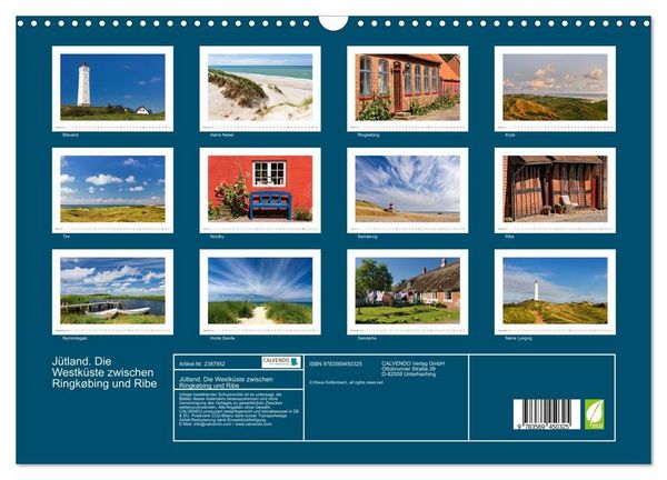 Produktbild: J&uuml;tland. Die Westk&uuml;ste zwischen Ringk&oslash;bing und Ribe (Wandkalender 2027 DIN A3 quer), CALVENDO Monatskalender