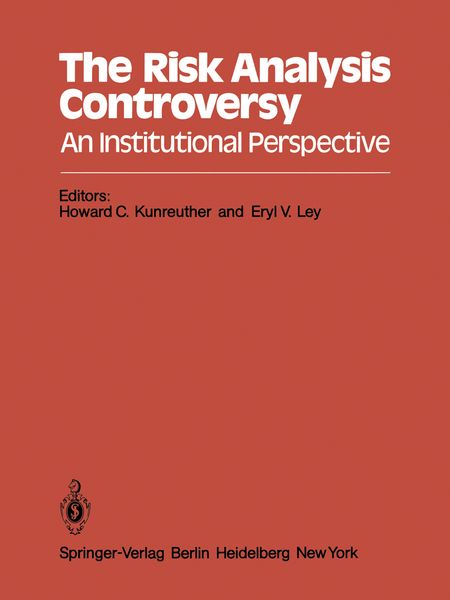 Produktbild: The Risk Analysis Controversy