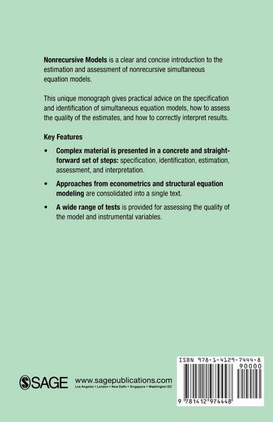 Produktbild: Nonrecursive Models