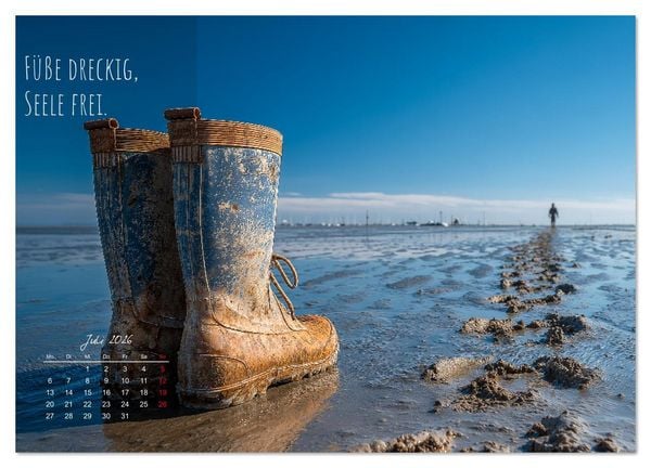 Produktbild: Moin Moin ist schon gesabbel - Norddeutscher Spr&uuml;che-Kalender (Wandkalender 2026 DIN A3 quer), CALVENDO Monatskalender