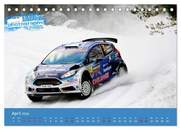 Produktbild: WRC Schweden White Open 2026 (Tischkalender 2026 DIN A5 quer), CALVENDO Monatskalender