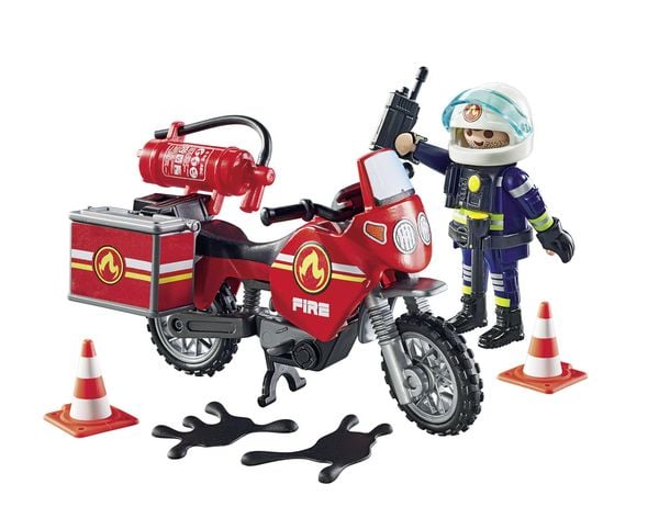 Produktbild: PLAYMOBIL 71466 Feuerwehrmotorrad am Unfallort