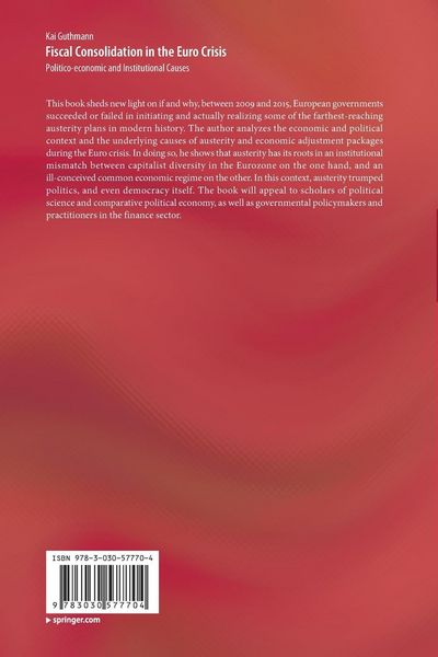Produktbild: Fiscal Consolidation in the Euro Crisis