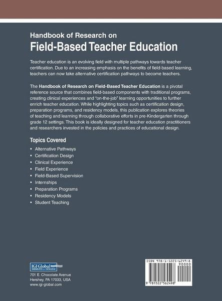 Produktbild: Handbook of Research on Field-Based Teacher Education