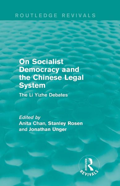 Produktbild: On Socialist Democracy and the Chinese Legal System