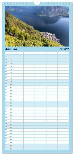 Produktbild: Familienplaner 2027 - Seen in &Ouml;sterreich mit 5 Spalten (Wandkalender, 21 x 45 cm) CALVENDO