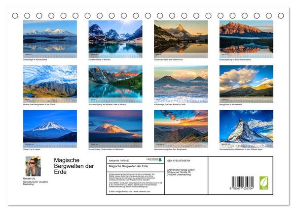 Produktbild: Magische Bergwelten der Erde (Tischkalender 2026 DIN A5 quer), CALVENDO Monatskalender