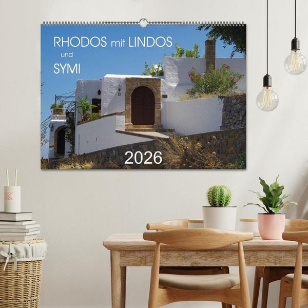 Produktbild: Rhodos mit Lindos und Symi (Wandkalender 2026 DIN A2 quer), CALVENDO Monatskalender