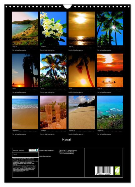 Produktbild: Hawaii (Wandkalender 2026 DIN A3 hoch), CALVENDO Monatskalender
