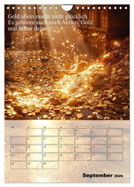 Produktbild: Der Geld-Anlock-Kalender (Wandkalender 2026 DIN A4 hoch), CALVENDO Monatskalender