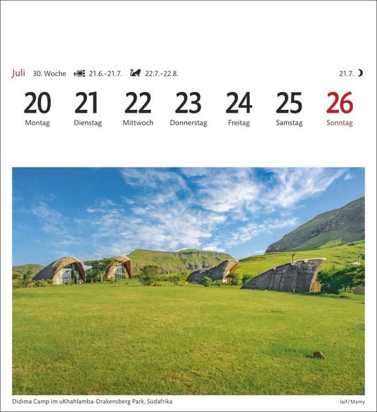Produktbild: Traumziele Sehnsuchtskalender 2026 - Wochenkalender mit 53 Postkarten