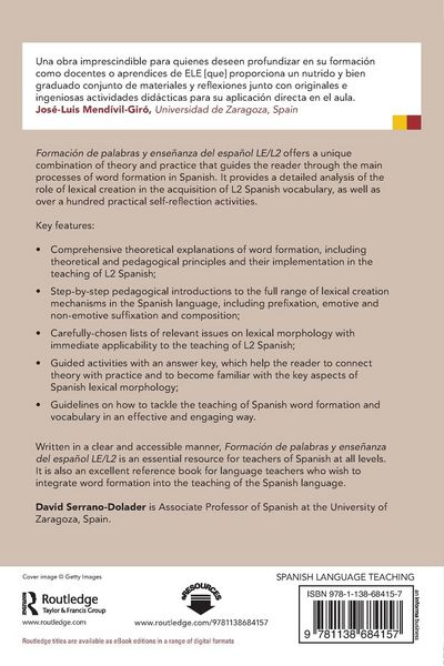 Produktbild: Formaci&oacute;n de palabras y ense&ntilde;anza del espa&ntilde;ol LE/L2