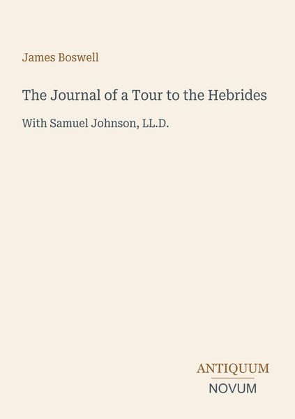 Produktbild: The Journal of a Tour to the Hebrides